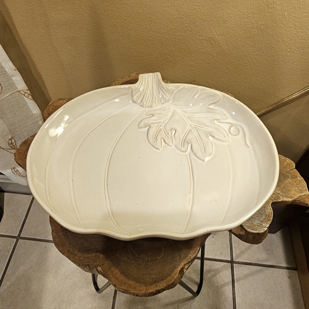 Ashland Fall-Give Thanks Collection Ceramic Pumpkin Plate